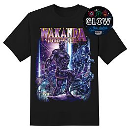 MARVEL WAKANDA FOREVER SPACE GLOW T SHIRT