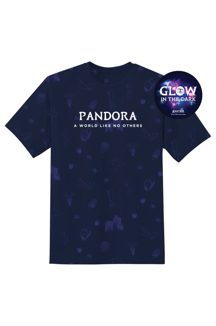 AVATAR ICONS ALLOVER GLOW T-SHIRT NAVY XXS