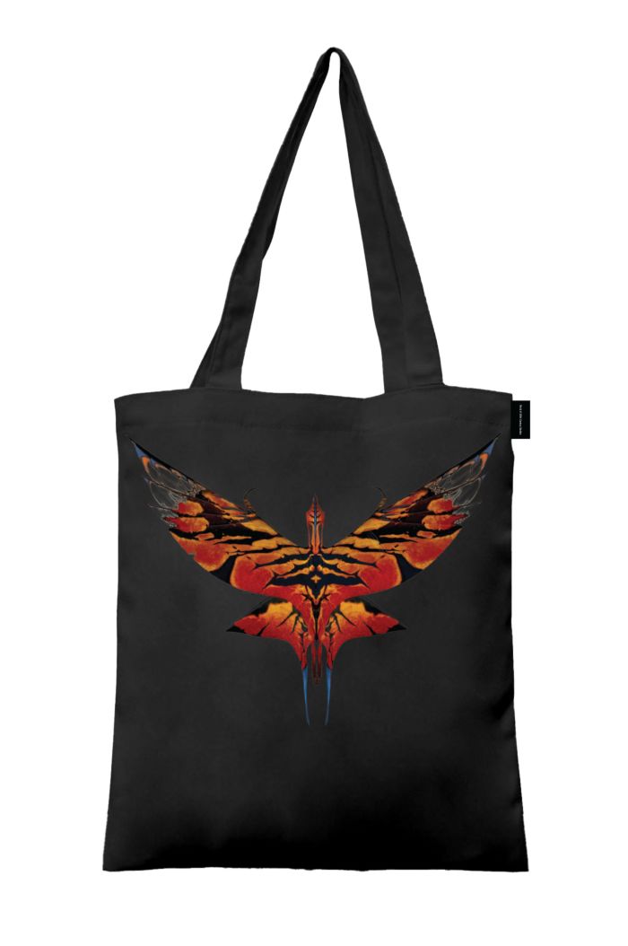 AVATAR LENOPTERYX BACK WING CANVAS TOTE BAG BLACK 39cm x 35.5cm