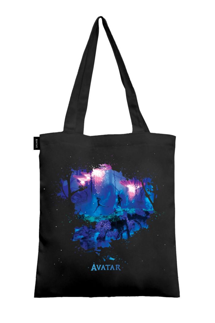 AVATAR TWO AVATARS CANVAS TOTE BAG BLACK 39cm x 35.5cm