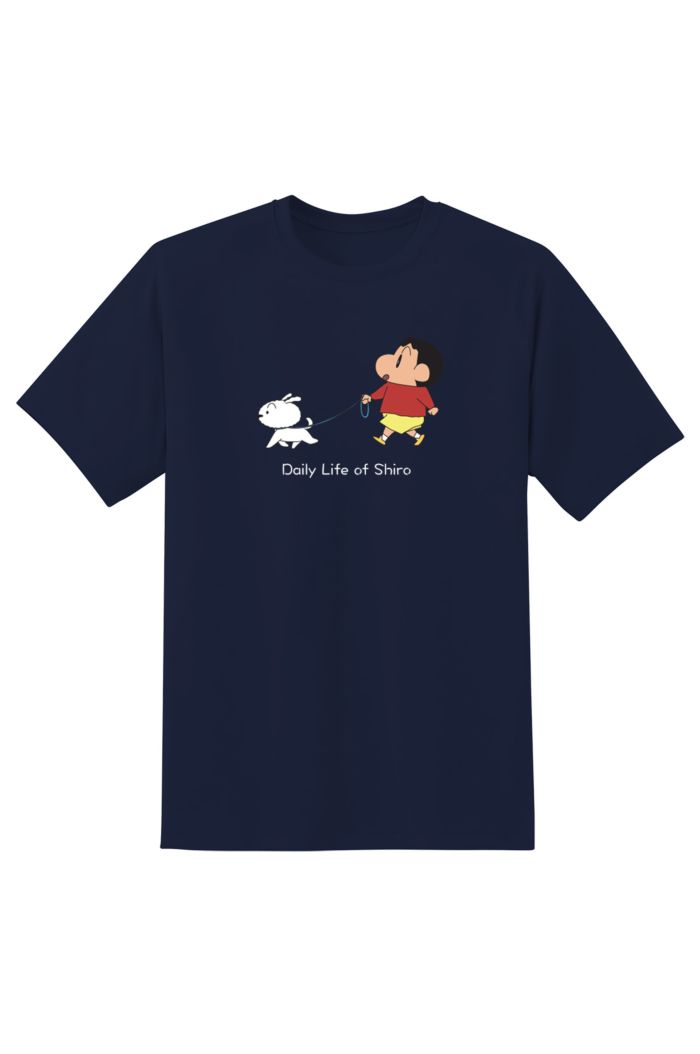 CRAYON SHINCHAN SHIRO DAILY LIFE T-SHIRT NAVY XS