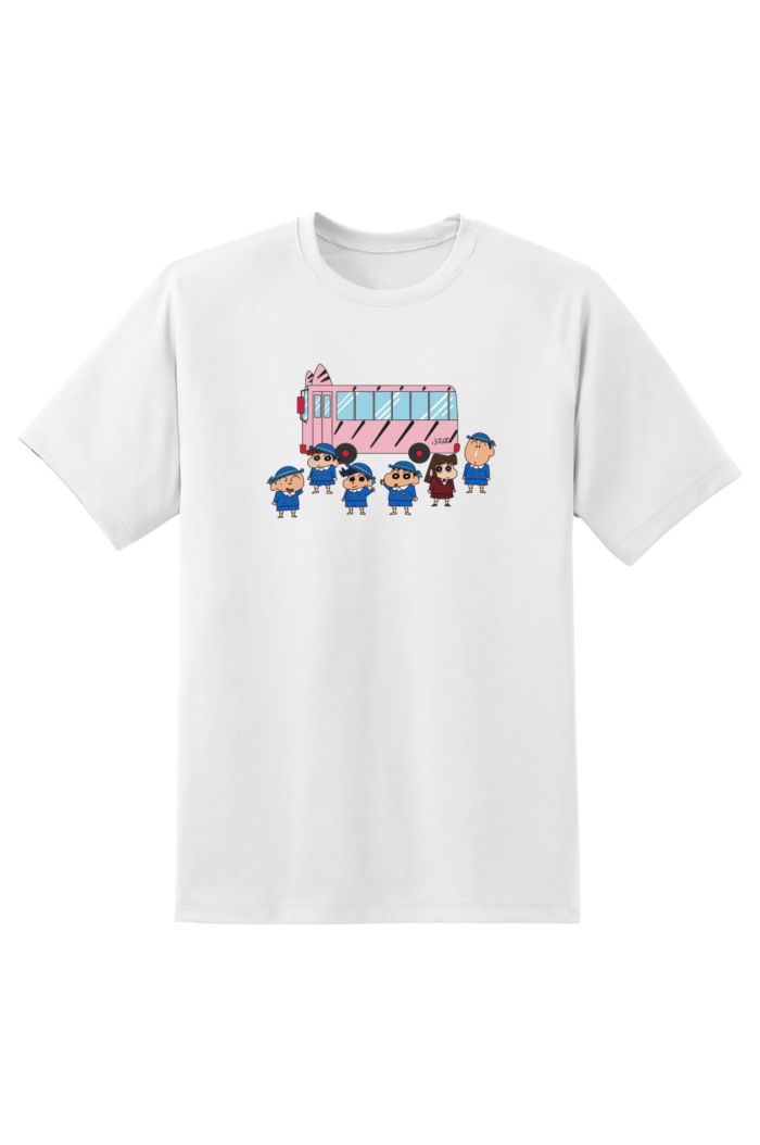 CRAYON SHINCHAN SCHOOL BUS T-SHIRT WHITE XS