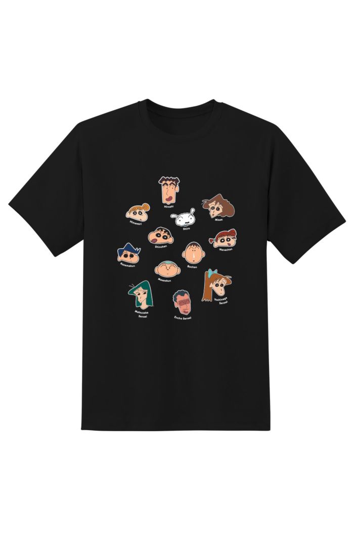 CRAYON SHINCHAN ALL STARS T-SHIRT BLACK XS