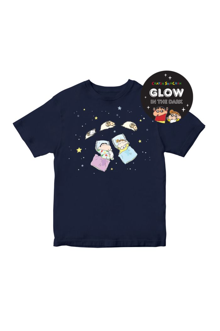 CRAYON SHINCHAN COUNTING SHEEPS GLOW T-SHIRT - KIDS