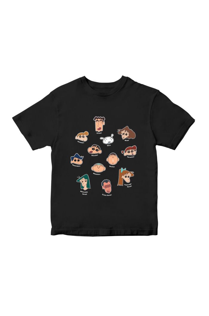 CRAYON SHINCHAN ALL STARS T-SHIRT - KIDS BLACK S