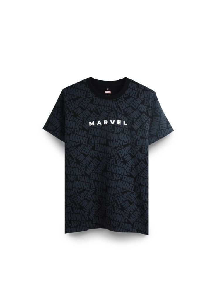 MARVEL ALLOVER T-SHIRT BLACK S