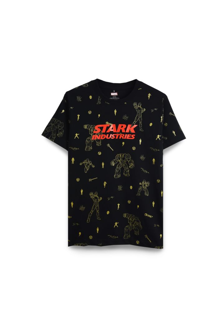MARVEL STARK INDUSTRIES T-SHIRT BLACK S
