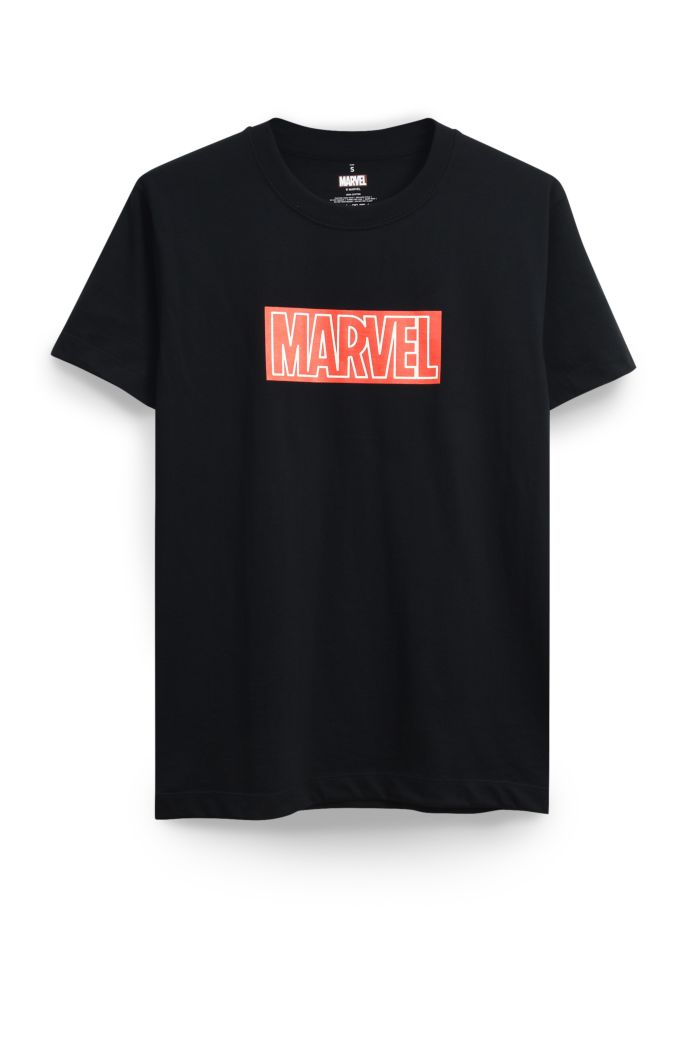 MARVEL GLOW T-SHIRT BLACK S