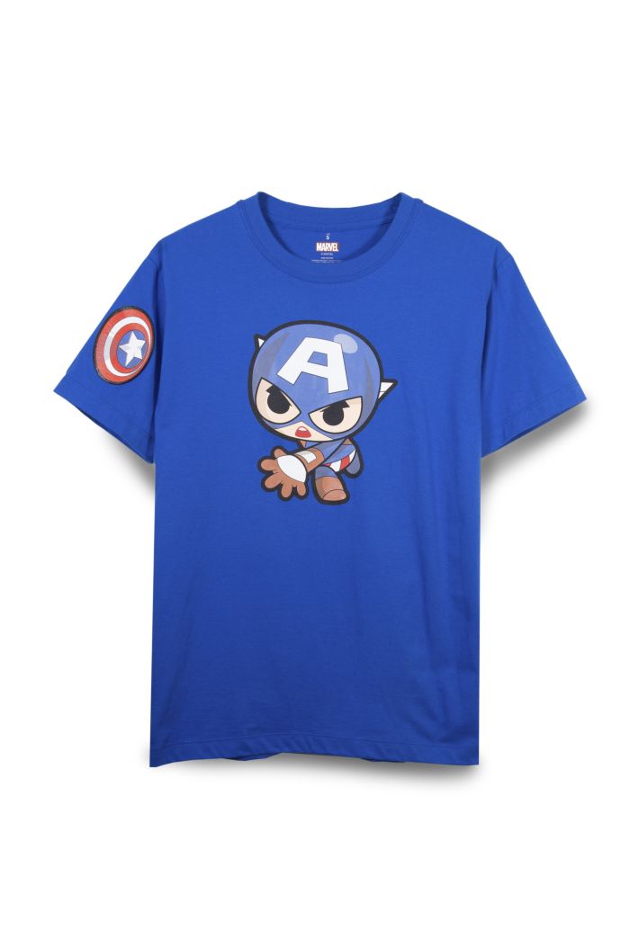 MARVEL MINI CAPTAIN AMERICS T-SHIRT BLUE M