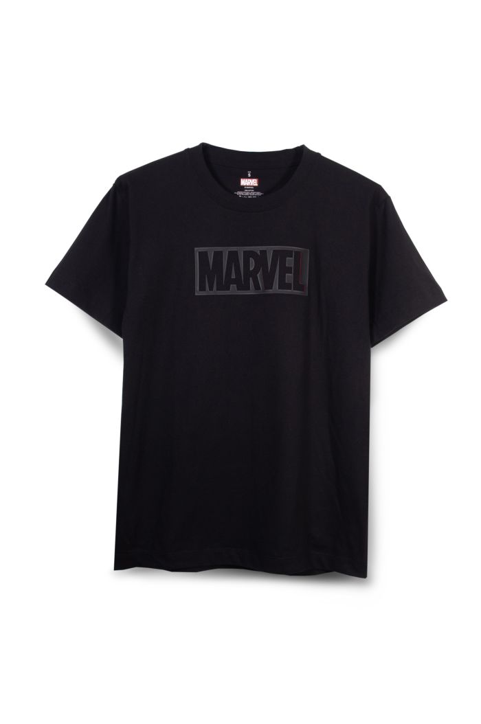 MARVEL 2-TONE BLACK T-SHIRT BLACK XS