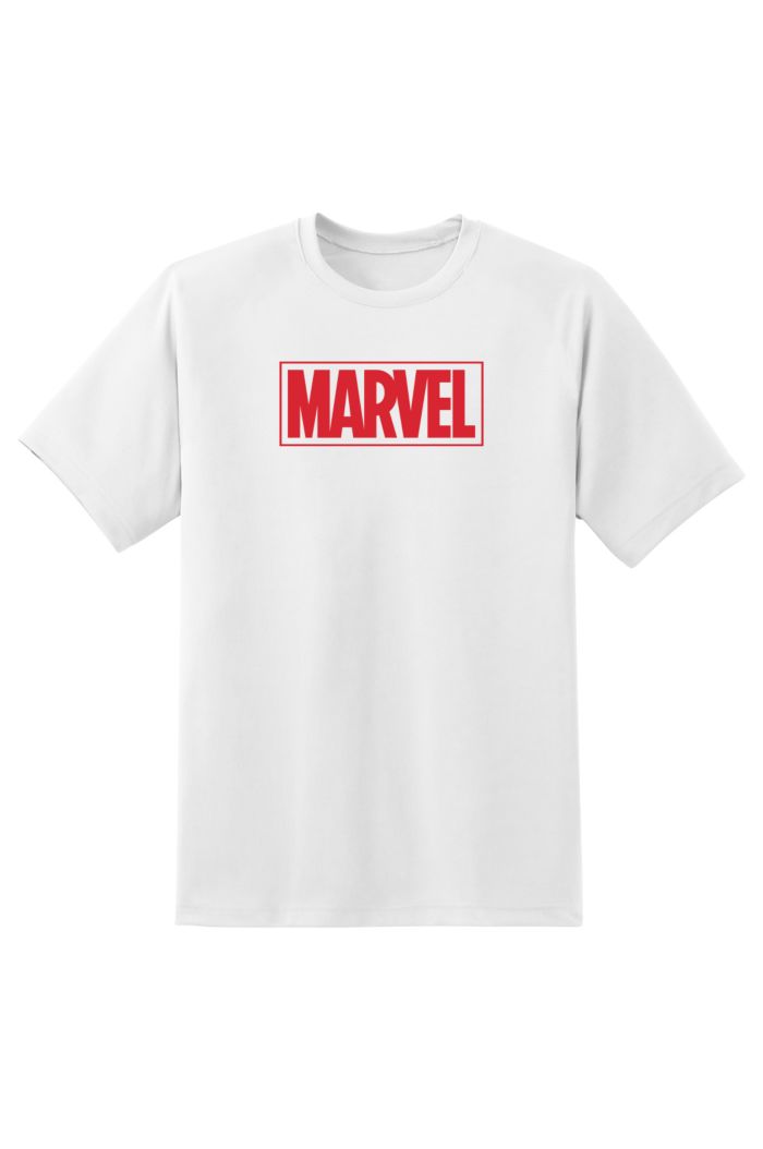 MARVEL OUTLINE RED T-SHIRT WHITE XS