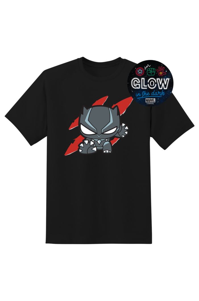 MARVEL MINI BLACK PANTHER GLOW T-SHIRT