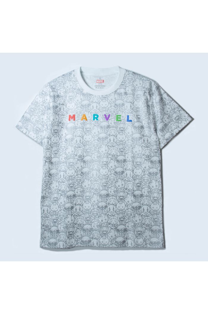 MARVEL MINI HEROES ALLOVER T-SHIRT WHITE S
