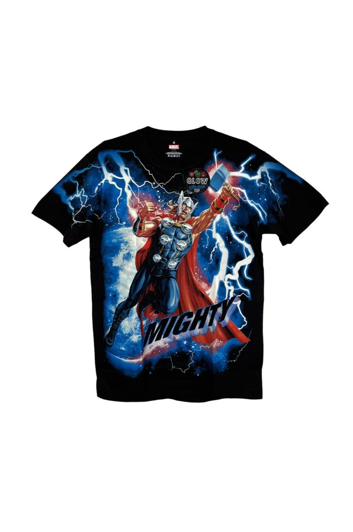 MARVEL THOR MIGHTY GLOW T-SHIRT BLACK XS