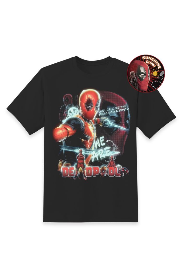 MARVEL WE ARE DEADPOOL UV T-SHIRT BLACK S