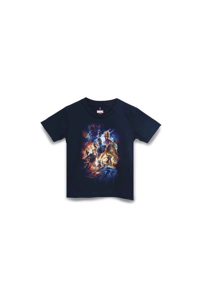 MARVEL END GAME GLOW T-SHIRT - KIDS NAVY S