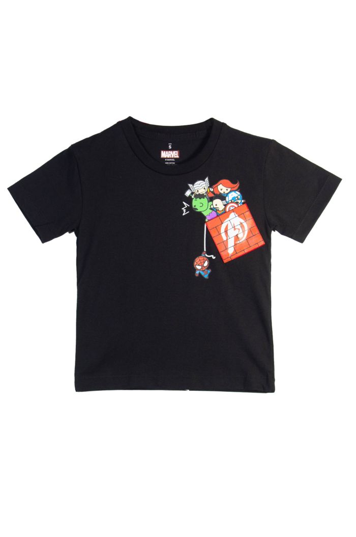 MARVEL AVENGERS POCKET T-SHIRT - KIDS BLACK S