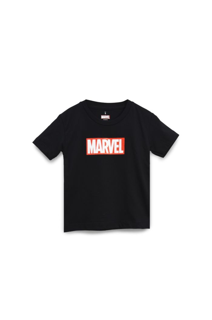 MARVEL LOGO T-SHIRT - KIDS BLACK S