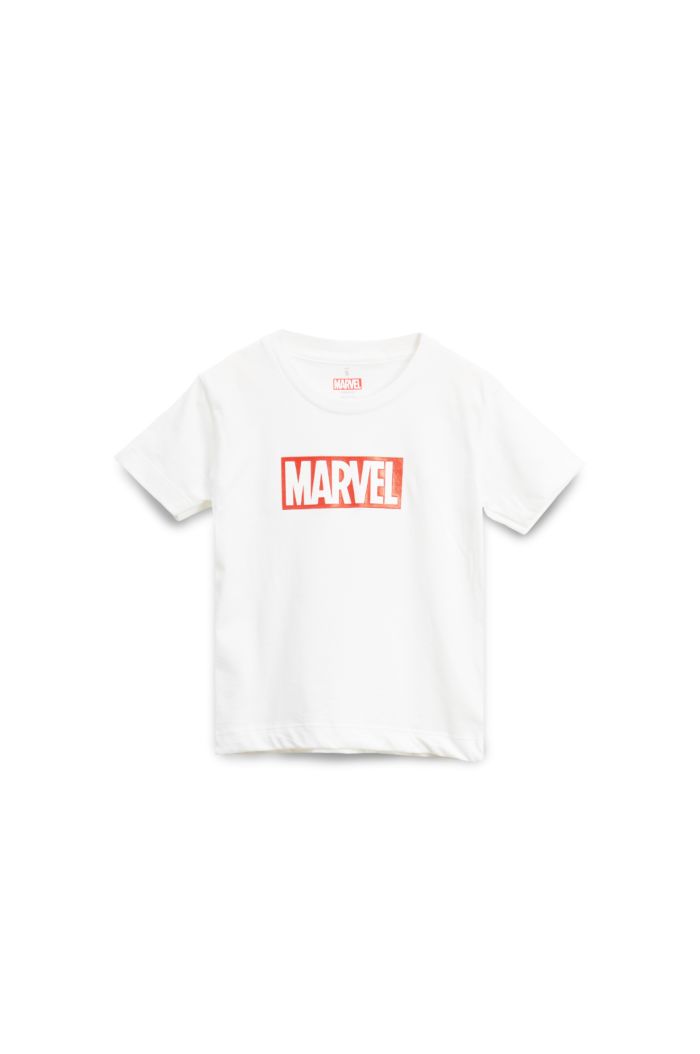 MARVEL LOGO T-SHIRT - KIDS WHITE M