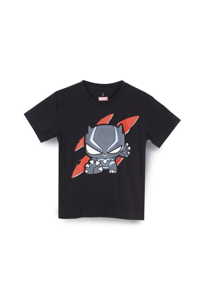 MARVEL MINI BLACK PANTHER GLOW T-SHIRT - KIDS