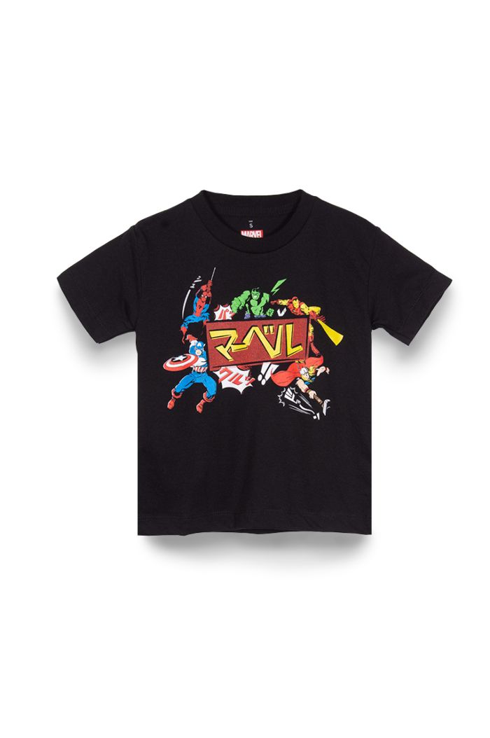 MARVEL JAPAN T-SHIRT - KIDS BLACK S