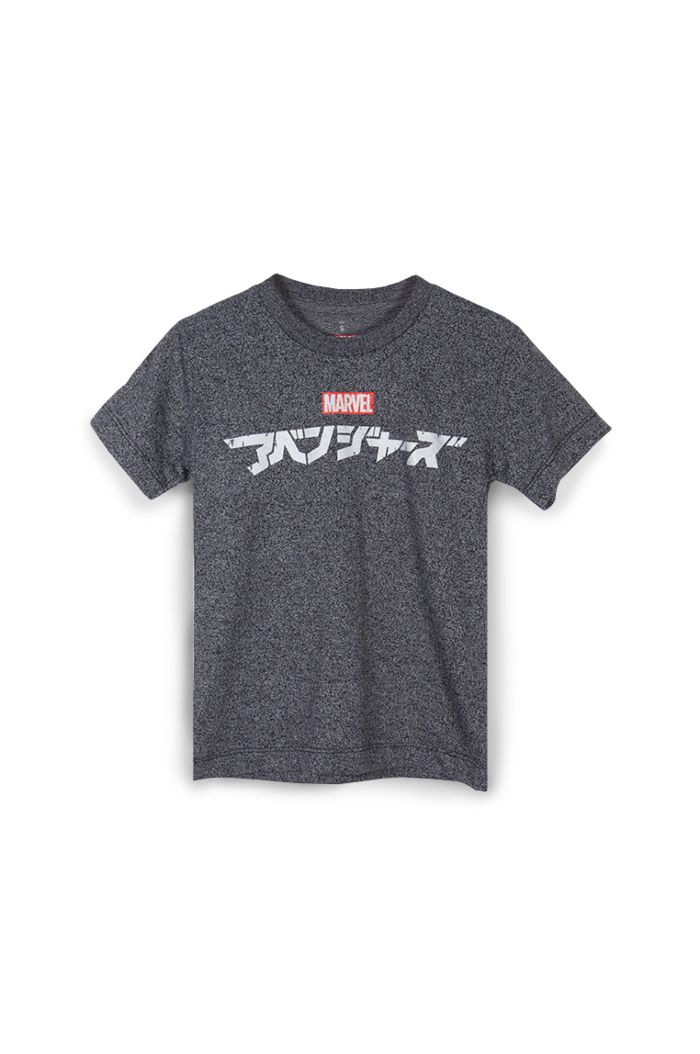 MARVEL AVENGERS JAPAN T-SHIRT - KIDS BLACK S