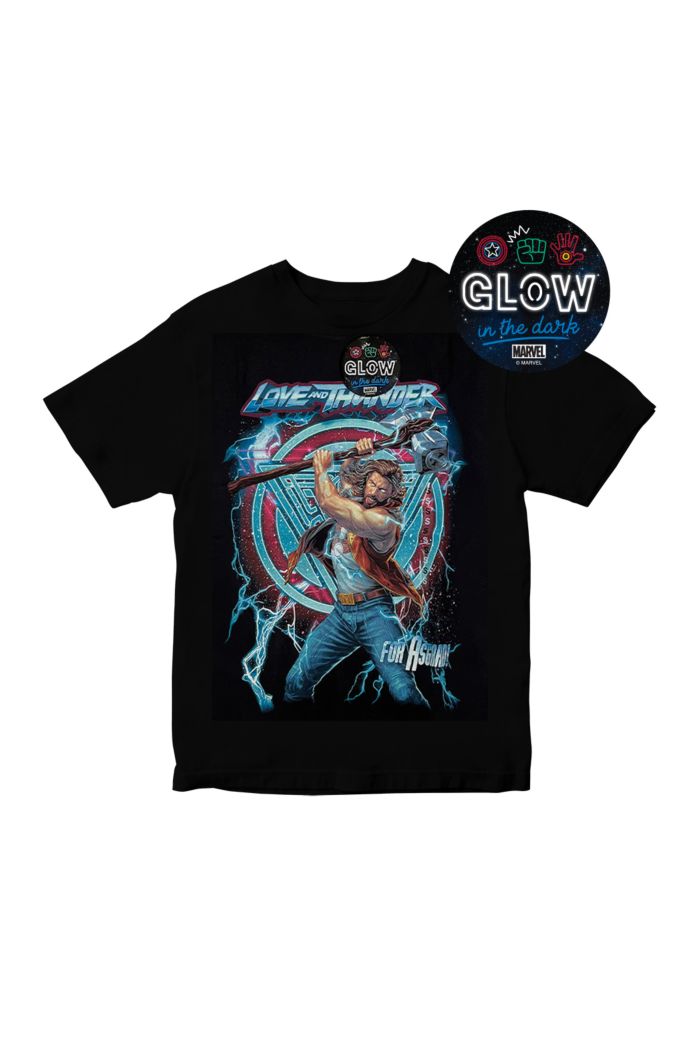 MARVEL THOR THUNDER GLOW T-SHIRT - KIDS