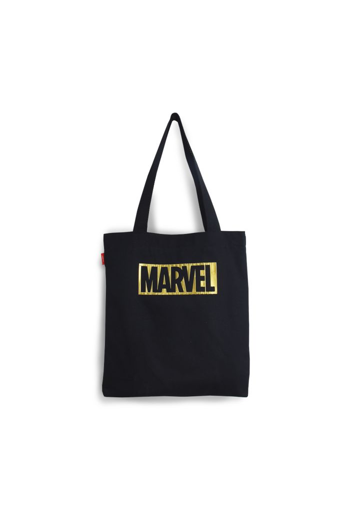 MARVEL GOLD CANVAS TOTE BAG