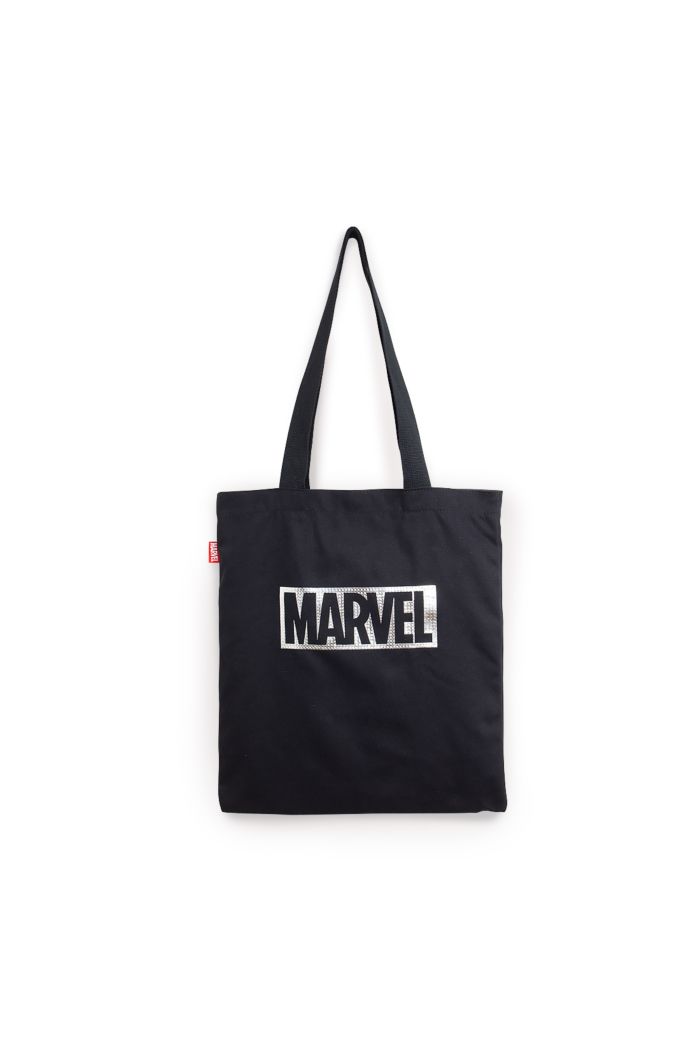 MARVEL SILVER CANVAS TOTE BAG