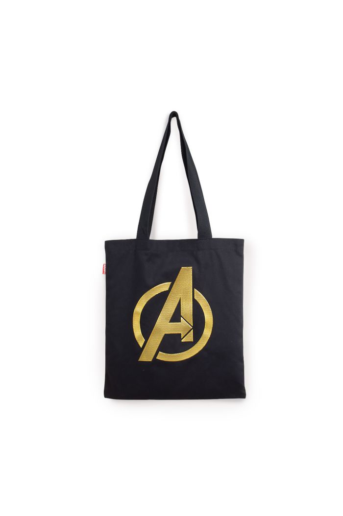 MARVEL END GAME GOLD CANVAS TOTE BAG