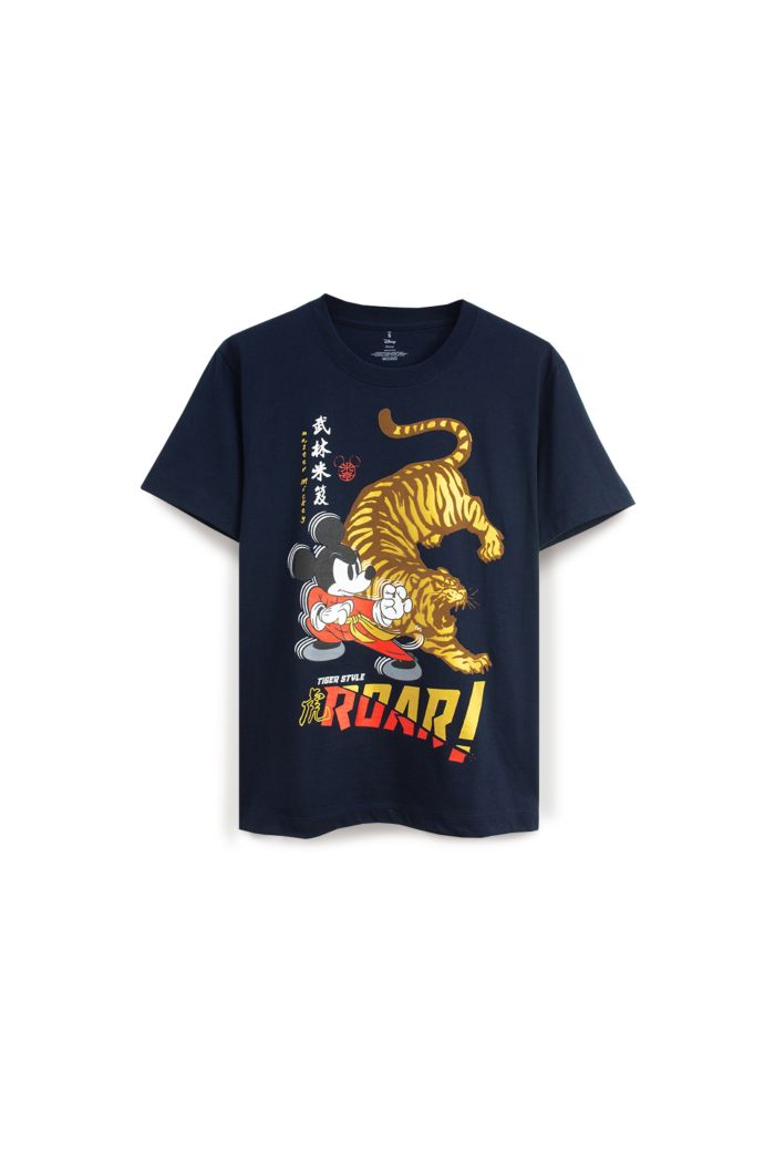 MICKEY TIGER STYLE T-SHIRT NAVY XS