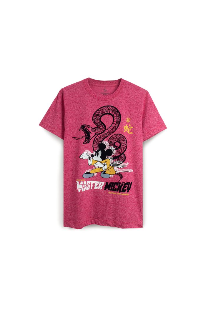 MICKEY SNAKE STYLE T-SHIRT HEATHER RED XS