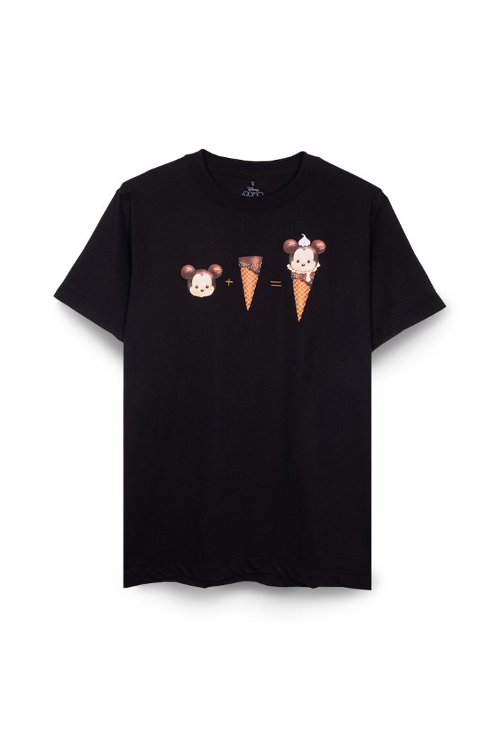 TSUM TSUM MICKEY CONE EQUATION T-SHIRT BLACK S