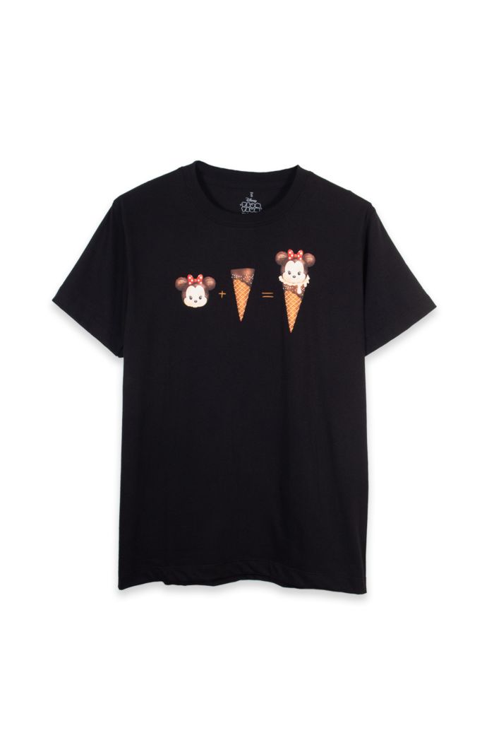 TSUM TSUM MINNIE CONE EQUATION T-SHIRT BLACK L