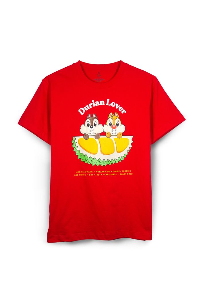 CHIP N DALE DURIAN LOVER T-SHIRT RED XS