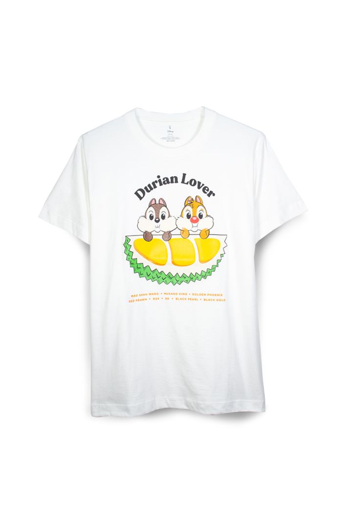 CHIP N DALE DURIAN LOVER T-SHIRT WHITE XS