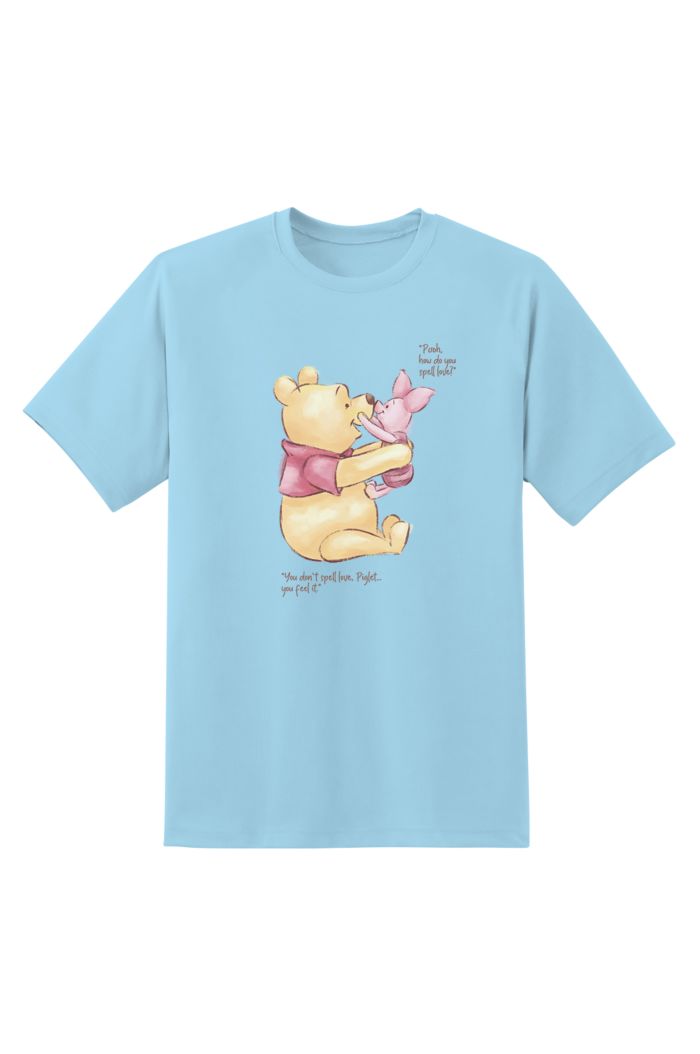 WINNIE & PIGLET LOVE T-SHIRT  LIGHT BLUE L