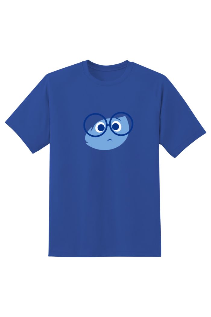 INSIDE OUT SADNESS FACE T-SHIRT BLUE S