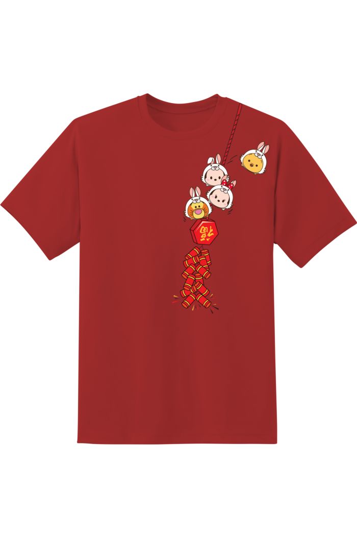 TSUM TSUM RABBIT FIRECRACKER T-SHIRT RED XS