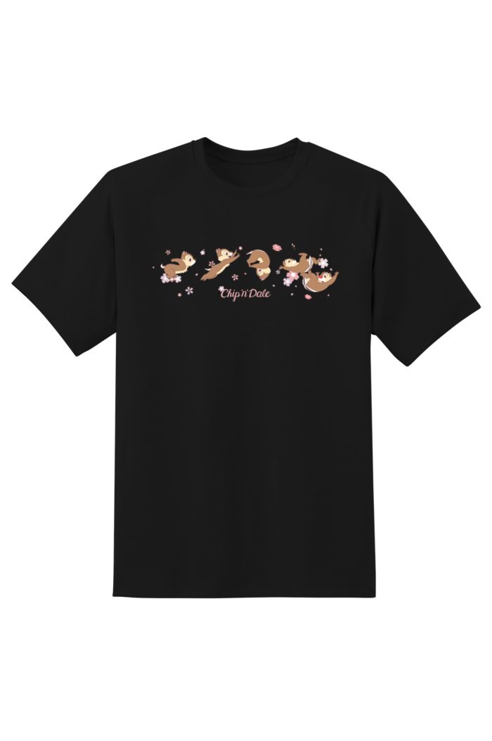 CHIP N DALE ROLLING T-SHIRT BLACK XS