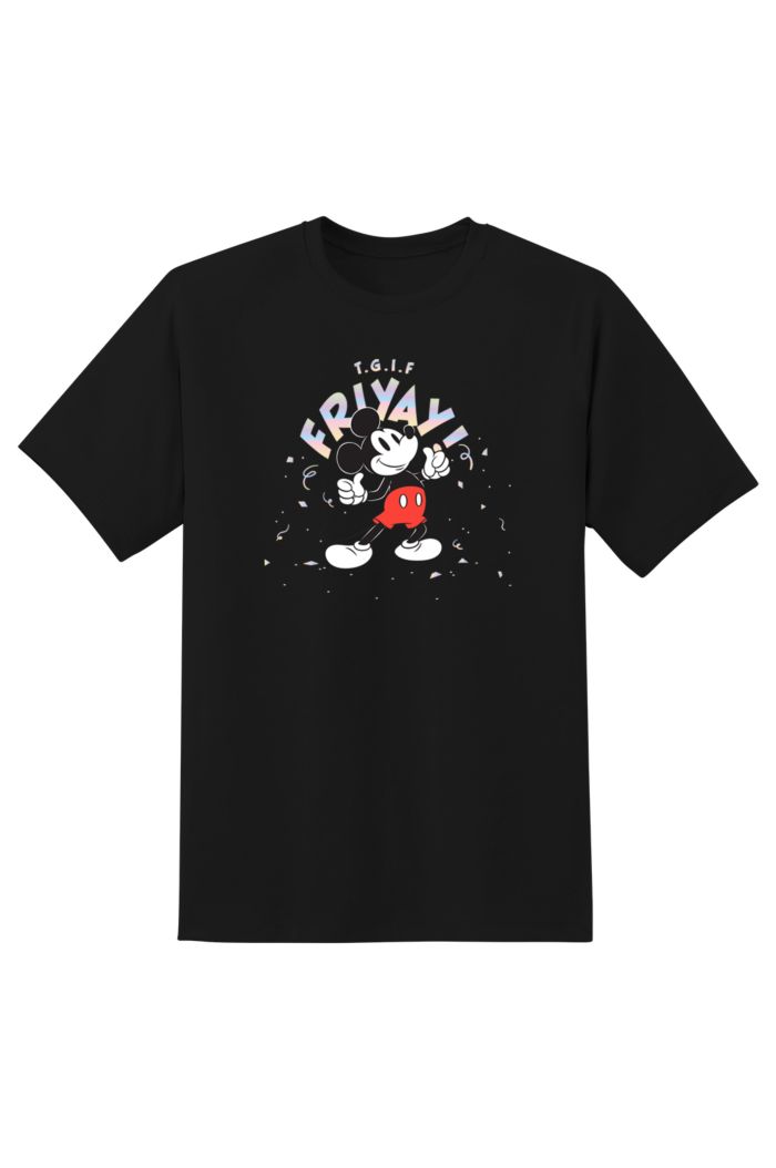 MICKEY TGIF FRIYAY T-SHIRT BLACK XS