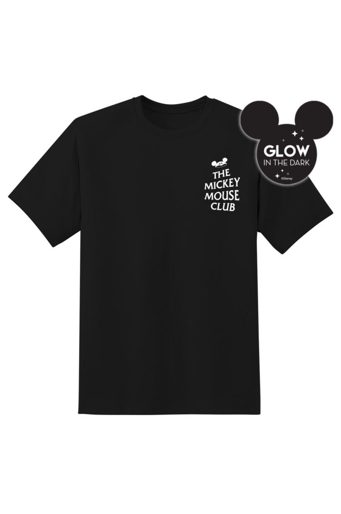 DISNEY 100 MICKEY MOUSE CLUB GLOW T-SHIRT BLACK XS