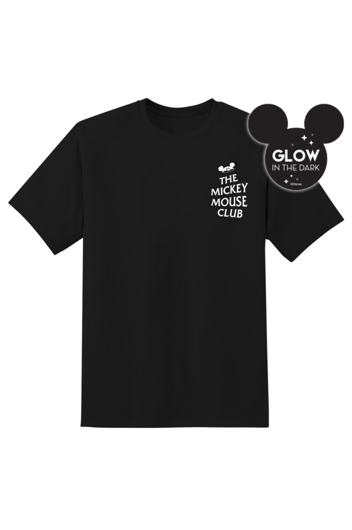 DISNEY 100 MICKEY MOUSE CLUB GLOW T-SHIRT BLACK S