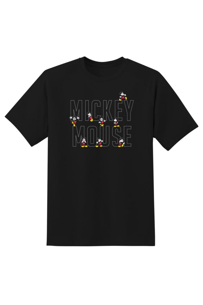 DISNEY 100 MICKEY POSES T-SHIRT BLACK S