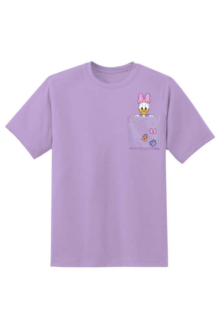 DISNEY 100 DAISY POCKET T-SHIRT LAVENDER S