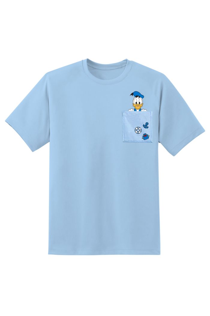 DISNEY 100 DONALD POCKET T-SHIRT LIGHT BLUE XS