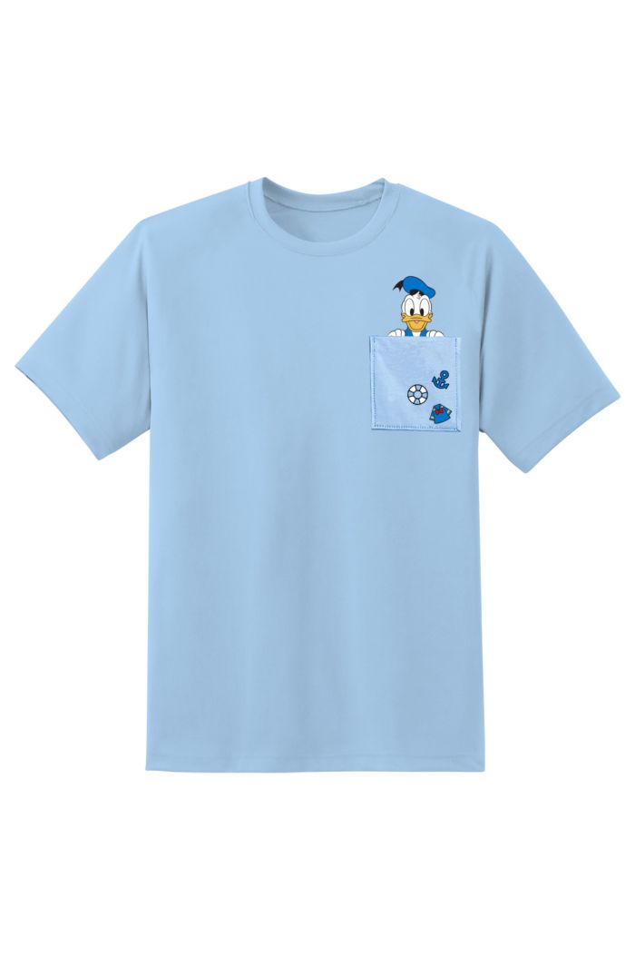 DISNEY 100 DONALD POCKET T-SHIRT LIGHT BLUE M