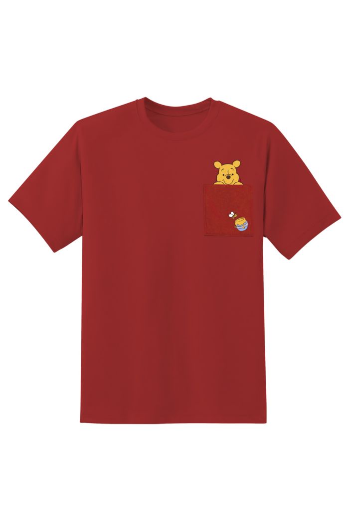 DISNEY 100 WINNIE POCKET T-SHIRT RED S