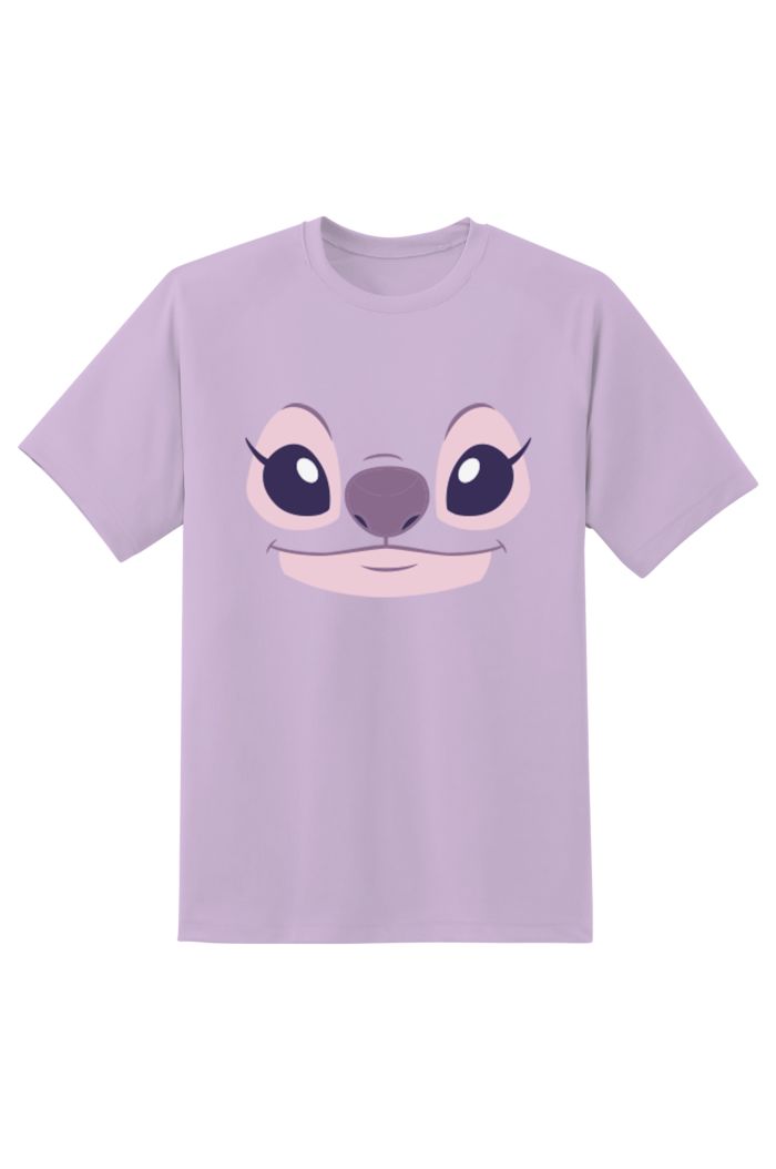STITCH ANGEL BIG FACE T-SHIRT LAVENDER S