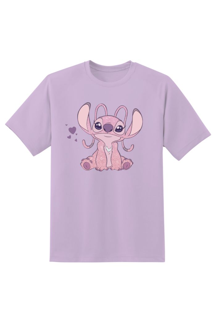 STITCH ANGEL CUTE T-SHIRT LAVENDER S